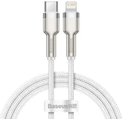 Cavo dati e ricarica USB-C - Lightning Serie Cafule Metal, 20W, 1m, bianco CATLJK-A02