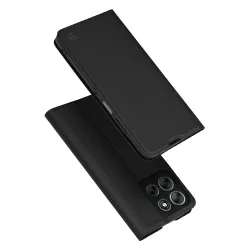 Custodia per Motorola Moto G56, Techsuit, Magskin Book, Nera