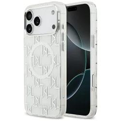 Custodia MagSafe per Apple iPhone 17 Pro Max, Karl Lagerfeld, IML KL Monogram, Bianca