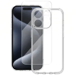 Custodia per Apple iPhone 16 Pro Max, Vmax, Premium, Trasparente