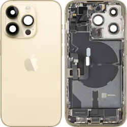 Copri Batteria Apple iPhone 14 Pro, Con Scocca Centrale, Parti Complete, Oro, Swap Premium