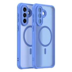 Custodia MagSafe per Samsung Galaxy A37 5G, Techsuit, HaloFrost II, Blu