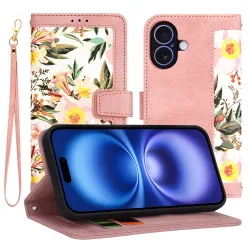 Custodia per Apple iPhone 16, Techsuit, FlipCraft, Rosa