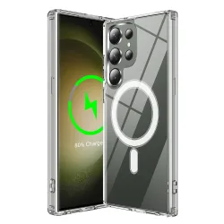 Custodia MagSafe per Samsung Galaxy S23 Ultra S918, Techsuit, Pro, Trasparente