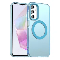 Custodia MagSafe per Samsung Galaxy A35 5G A356, Techsuit, CandyCase, Blu