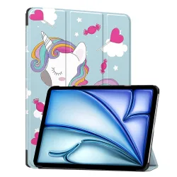 Custodia per Apple iPad Air 13 (2026) / Air 13 (2025) / Air 13 (2024), Techsuit, FoldPro Unicorn, Multicolore
