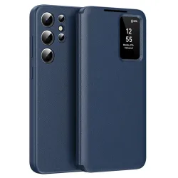 Custodia per Samsung Galaxy S25 Ultra S938, Techsuit, SmartView, Blu