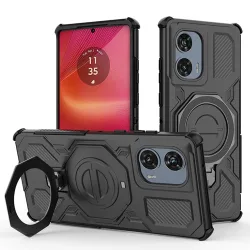 Custodia per Motorola Edge 50 Fusion, Techsuit, Carbon Shield Pro, Nera