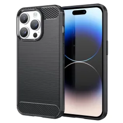 Custodia per Apple iPhone 14 Pro, Techsuit, Carbonio, Nera