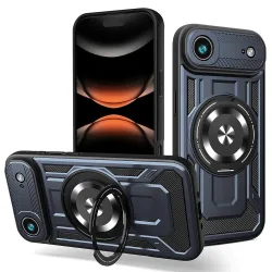 Custodia per Apple iPhone 17 Air, Techsuit, RuggedCam, Blu