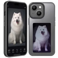 Custodia per Apple iPhone 15, Techsuit, SmartScreen NFC, Nera