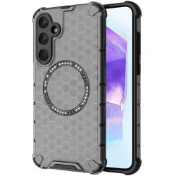 Custodia MagSafe per Samsung Galaxy A55 5G A556, Techsuit, HoneyComb Shield, Nera