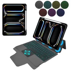 Custodia con Tastiera per Apple iPad Pro 11 (2024), Techsuit, KeyTab Pro, Nera