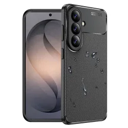 Custodia per Samsung Galaxy S26 S942, Techsuit, CarbonFiber, Nera