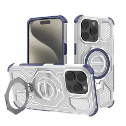 Custodia per Apple iPhone 15 Pro Max, Techsuit, Carbon Shield Pro, Blu