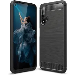 Custodia per Huawei nova 5T / Honor 20, OEM, Carbonio, Nera