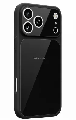 Custodia MagSafe per Apple iPhone 16 Pro, OEM, Vetro Autentico, Nera