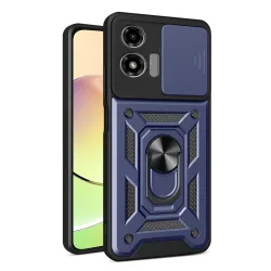 Custodia per Motorola Moto G04s / E14 / G04 / G24, Techsuit, CamShield, Blu