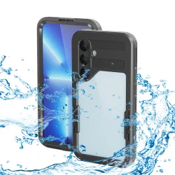 Custodia Waterproof per Samsung Galaxy S24 S921, ShellBox, Nera
