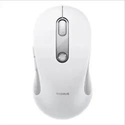 Mouse Wireless Baseus F02, 4000DPI, BT / Wi-Fi, Bianco B0203202