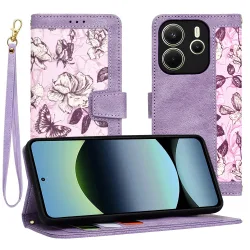 Custodia per Xiaomi Redmi Note 14 4G (Regionale), Techsuit, FlipCraft, Viola