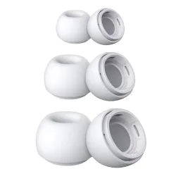 Tappi Tech-Protect per Apple AirPods Pro Series, Taglia S / M / L, Bianchi