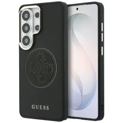 Custodia MagSafe per Samsung Galaxy S26 Ultra S948, Guess, Logo Perforato, Nera