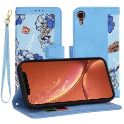 Custodia per Apple iPhone XR, Techsuit, FlipCraft, Blu