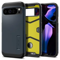 Custodia per Google Pixel 9 Pro XL, Spigen, Tough Armor, Blu ACS07727