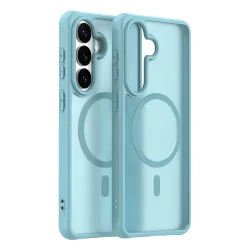Custodia MagSafe per Samsung Galaxy S26 Plus S947, Techsuit, HaloFrost II, Verde Chiaro