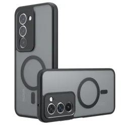 Custodia MagSafe per Xiaomi Redmi 15 5G / 15 4G, Techsuit, PureFrost, Nera Satinata
