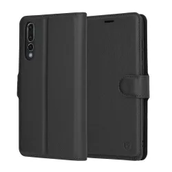 Custodia per Huawei P20 Pro, Techsuit, Leather Folio, Nera
