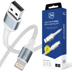 Cavo Dati e Ricarica USB-A - Lightning 3MK Hyper N, 12W, 2m, Bianco