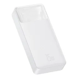 Batteria esterna Baseus Bipow, 20000mAh, 15W, 1 x USB-C - 2 x USB-A, bianco PPBD050102