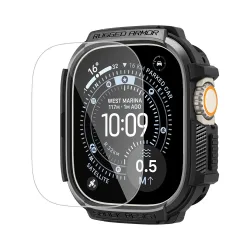 Custodia Spigen Rugged Armor con protezione per schermo per Apple Watch Ultra Series, Nera ACS11414