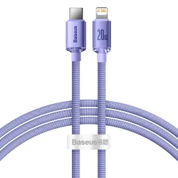 Cavo Dati e Ricarica USB-C - Lightning Baseus Crystal Shine Series, 20W, 1.2m, Viola CAJY000205