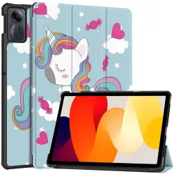 Custodia per Xiaomi Redmi Pad SE, Techsuit, FoldPro Unicorn, Multicolore