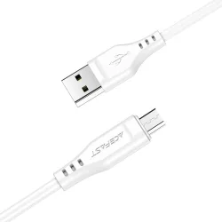 Cavo Dati e Ricarica USB-A - microUSB Acefast C3-09, 18W, 1.2m, Bianco