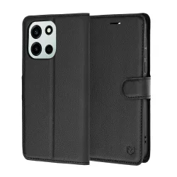 Custodia per OnePlus Nord 6, Techsuit, Leather Folio, Nera
