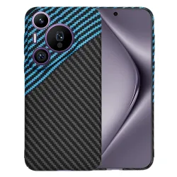 Custodia per Huawei Pura 70 Pro, Techsuit, Carbonite FiberShell, Nero Bleu