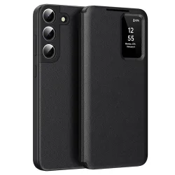 Custodia per Samsung Galaxy S22 5G S901, Techsuit, SmartView, Nera