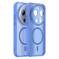Custodia MagSafe per Xiaomi 17 Ultra, Techsuit, HaloFrost II, Blu