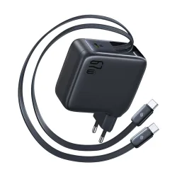 Caricatore di rete con cavo USB-C Baseus EnerCore CJ21, 67W, 3.35A, 1 x USB-C, Nero E0121D00