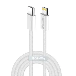 Cavo Dati e Ricarica USB-C - Lightning ColorWay CW-CBPDCL061, 27W, 1m, Grigio