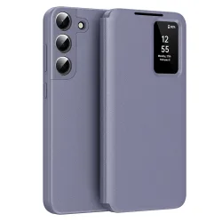 Custodia per Samsung Galaxy S22 5G S901, Techsuit, SmartView, Viola