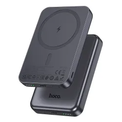 Batteria Esterna Wireless HOCO J160, 5000mAh, 10W, 1 x QI - 1 x USB-C, Grigio