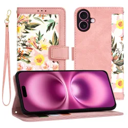 Custodia per Apple iPhone 16 Plus, Techsuit, FlipCraft, Rosa