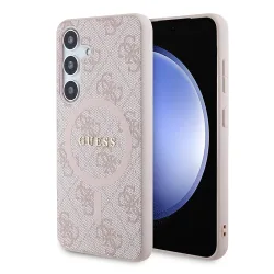 Custodia MagSafe per Samsung Galaxy S24 S921, Guess, 4G Collection, Rosa
