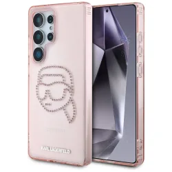 Custodia per Samsung Galaxy S25 Ultra S938, Karl Lagerfeld, IML Luxury Karl's Head, Rosa