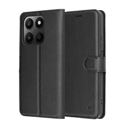 Custodia per Honor 400 Smart 4G / X7d 4G / 400 Smart 5G, Techsuit, Leather Folio, Nera